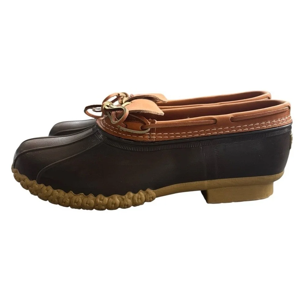 Bean Boots by LL‎ Bean Mens Sz 14 Low Rubber Moccasin Made In USA Outdoor Rain
